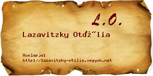 Lazavitzky Otília névjegykártya